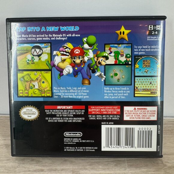 Super Mario 64 DS Complete w/ Manual Tested Works Great - Picture 2 of 4